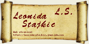 Leonida Stajkić vizit kartica